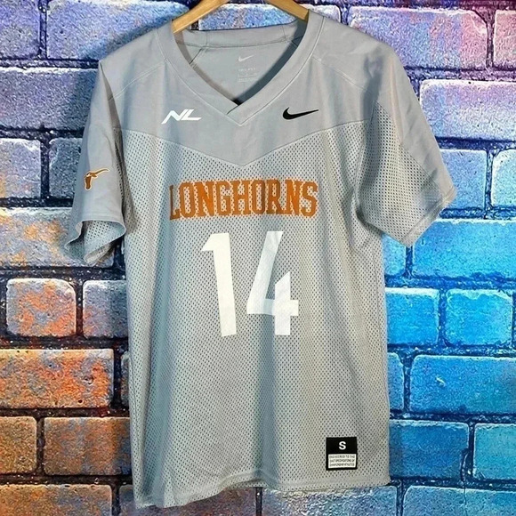 Nike Dri-Fit Gray Texas Long Horns Jersey Small - Picture 1 of 7